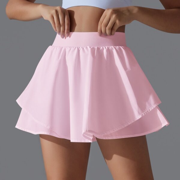 Cool sunscreen casual tennis skirt slimming sports training inner pocket anti-exposure yoga fitness short skirt