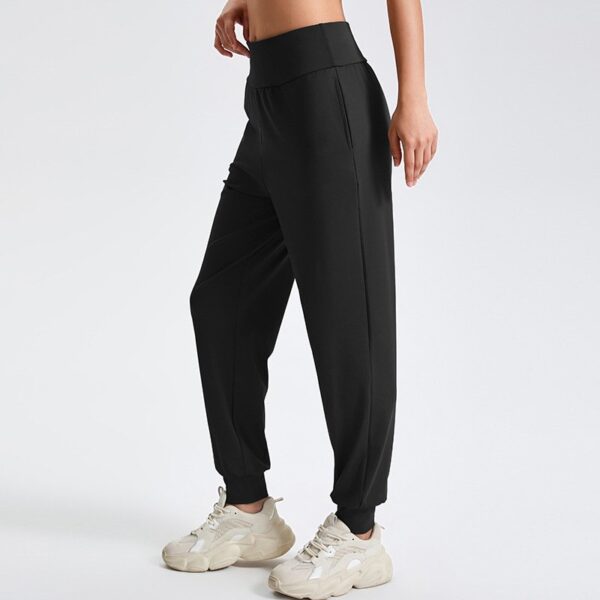 High waist slimming and tummy-tightening sports yoga pants with loose cuffs for running and fitness - Image 3