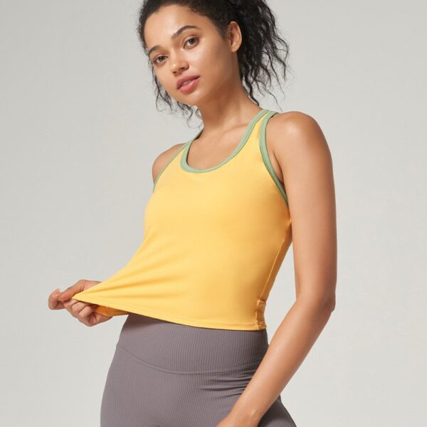 Summer high-intensity yoga vest with pad sports vest shockproof back beauty top fitness running sports underwear women - Image 4